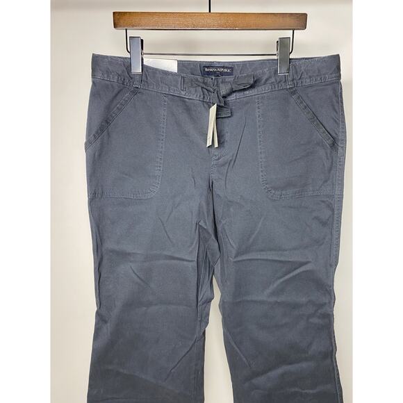 Banana Republic Factory Ryan Fit Pants Women's 14 Black Cotton Straight NWT NEW - Picture 2 of 7